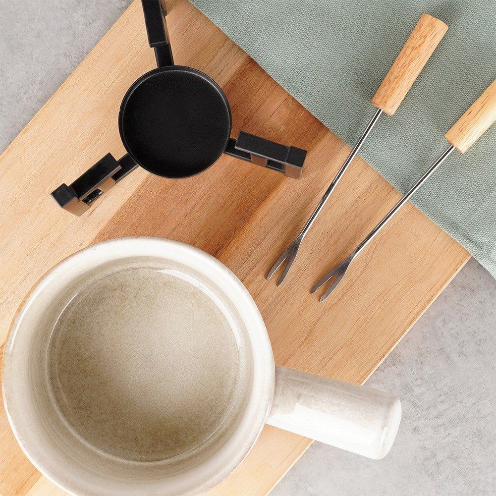 Fondue set, porcelain, 450 ml, 4 pcs.
