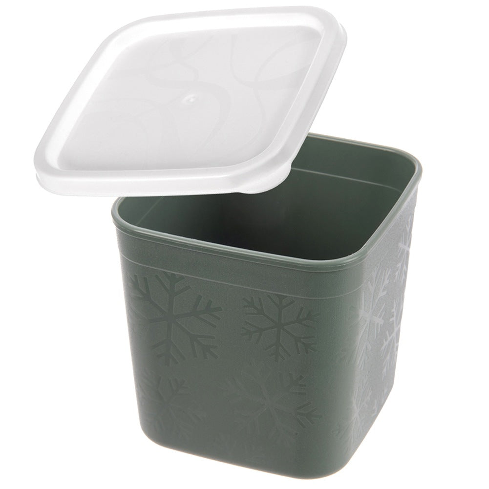 Food Container with Lid, Green, 380 ml