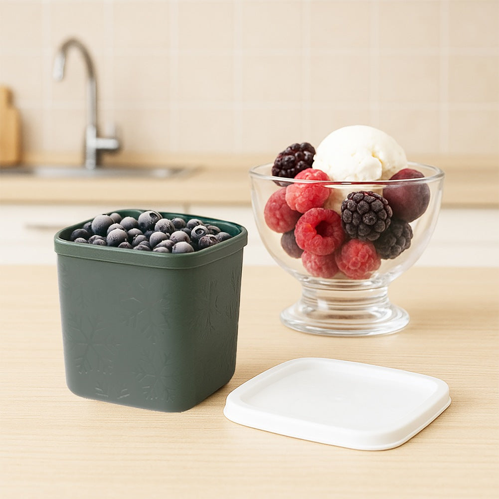 Food Container with Lid, Green, 380 ml
