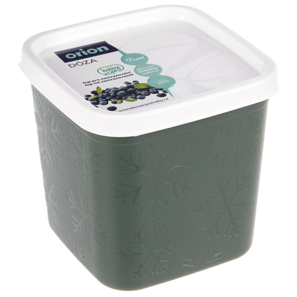 Food Container with Lid, Green, 380 ml