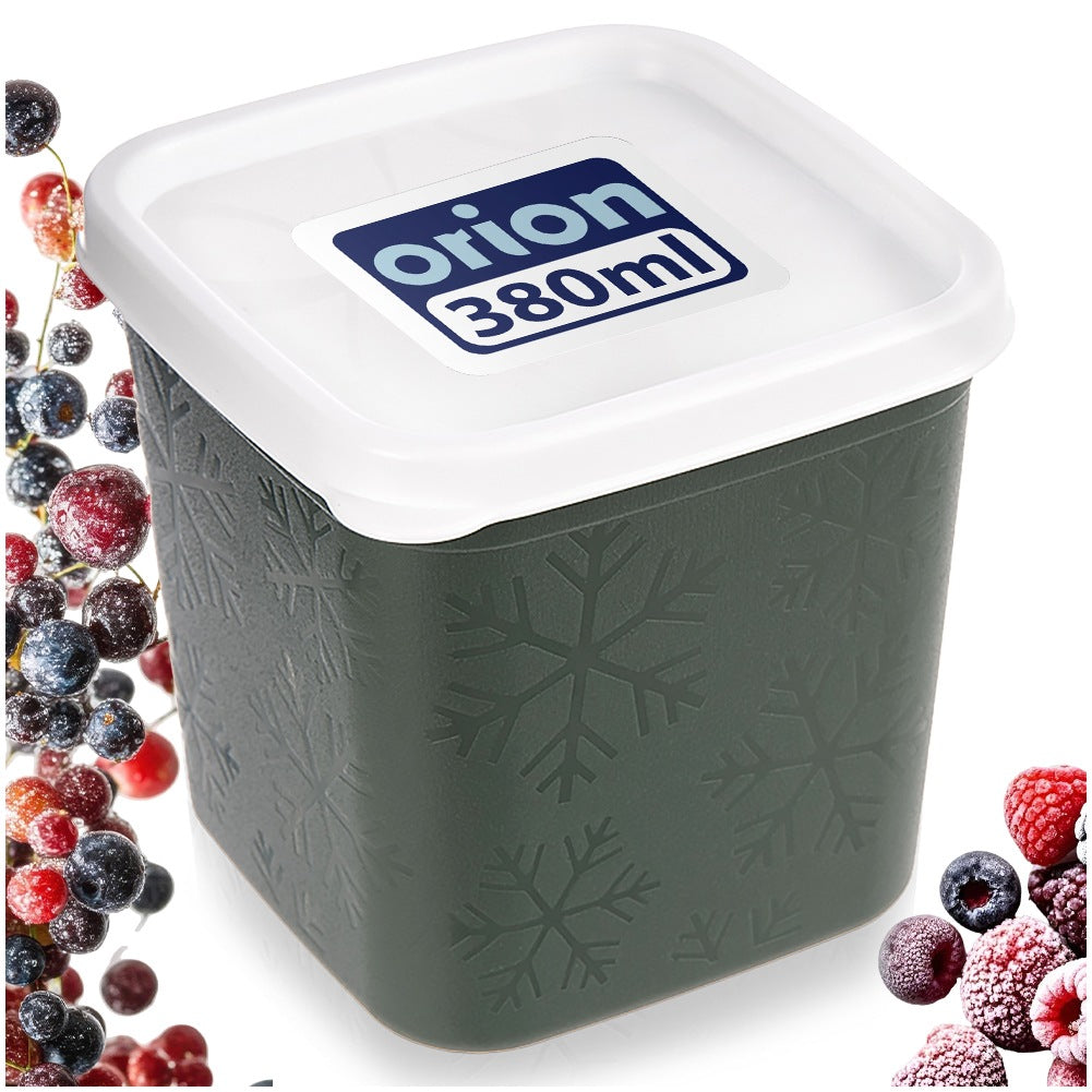 Food Container with Lid, Green, 380 ml