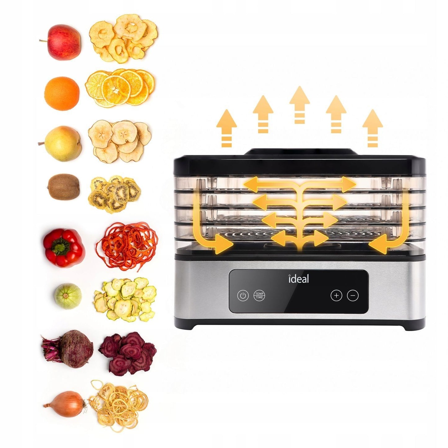 Food Dehydrator 400W, 5 Trays, Timer, Temp Control