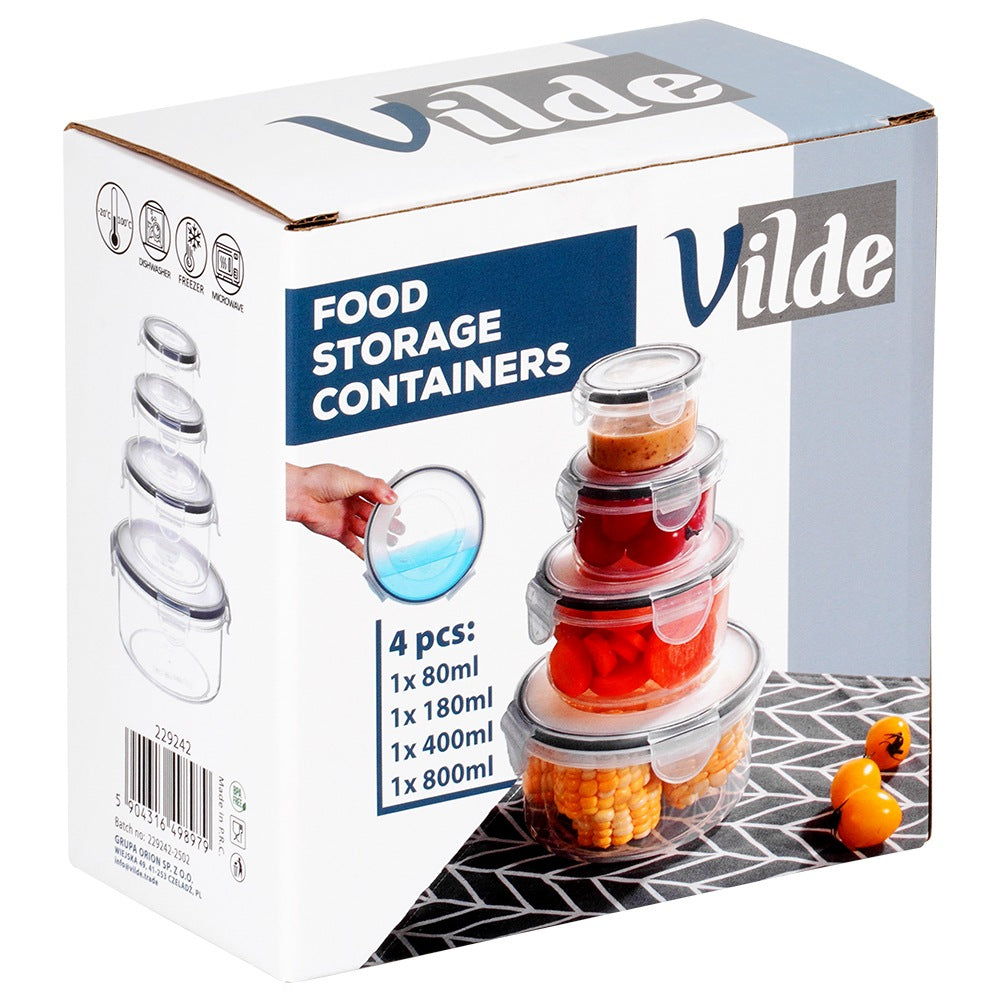 Food Storage Containers with Lid & Seal, Set of 4