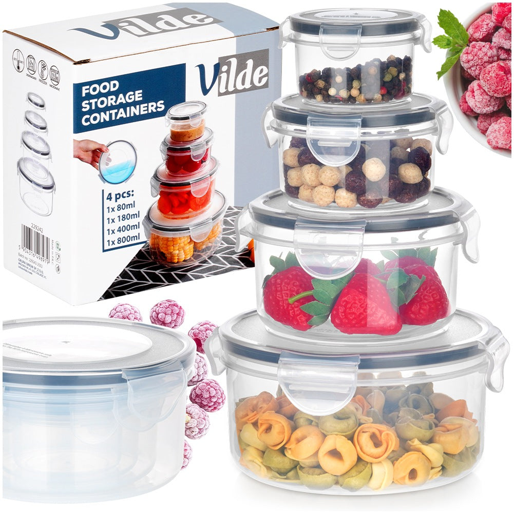 Food Storage Containers with Lid & Seal, Set of 4