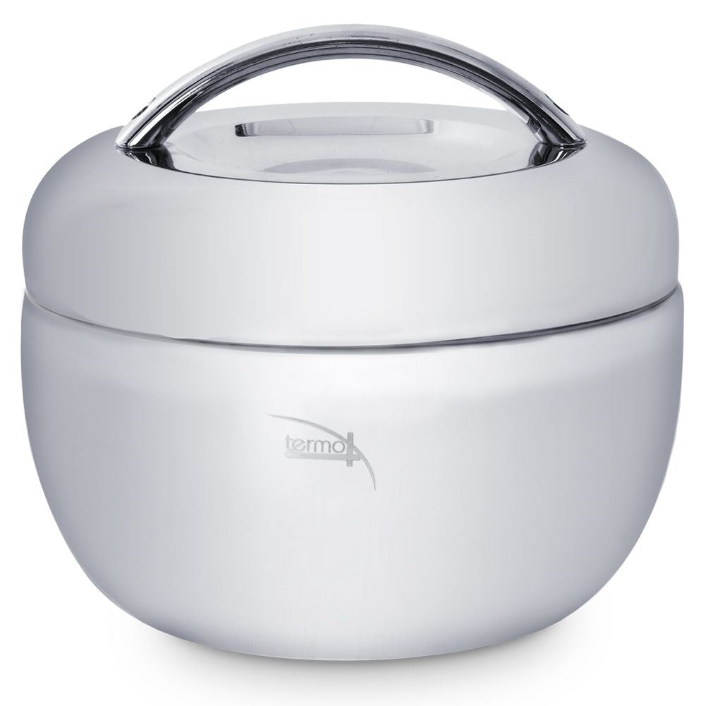 Food container in stainless steel with extra soup bowl