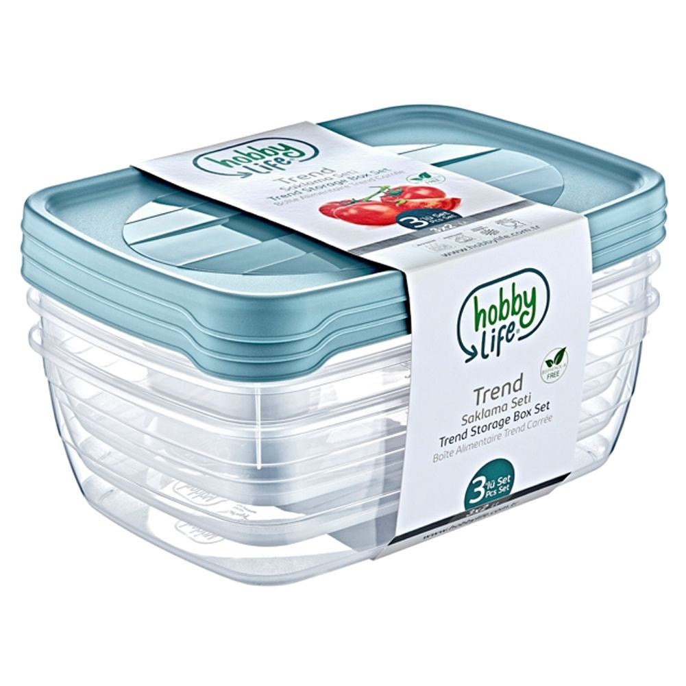 Food containers with lid 1.2 l 3 pcs.