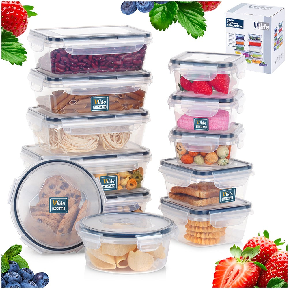 Food containers with lid and seal 12 pcs.