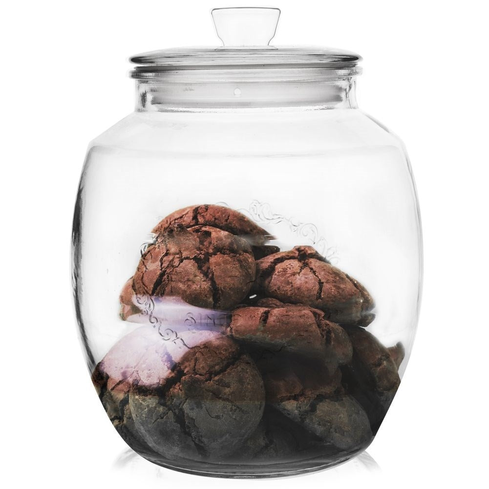 Food storage jar with lid for cookies, coffee, pasta etc.