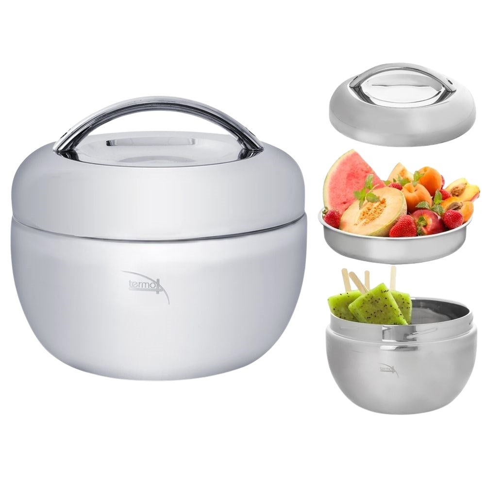 Food thermos in stainless steel, keeps food warm for 2 hours