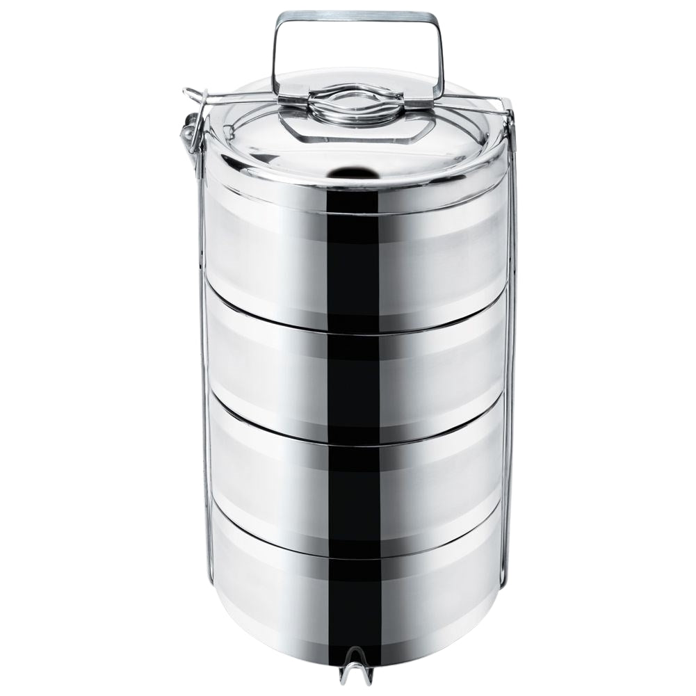 Food transport thermos: 4 containers, stainless steel, 1.1L