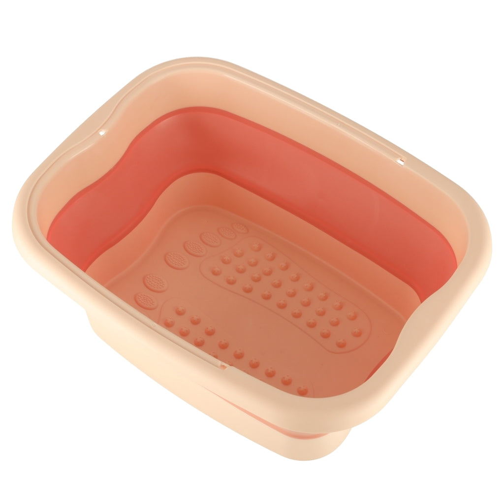 Foot Washing Silicone Folding Bucket with Massage Tabs