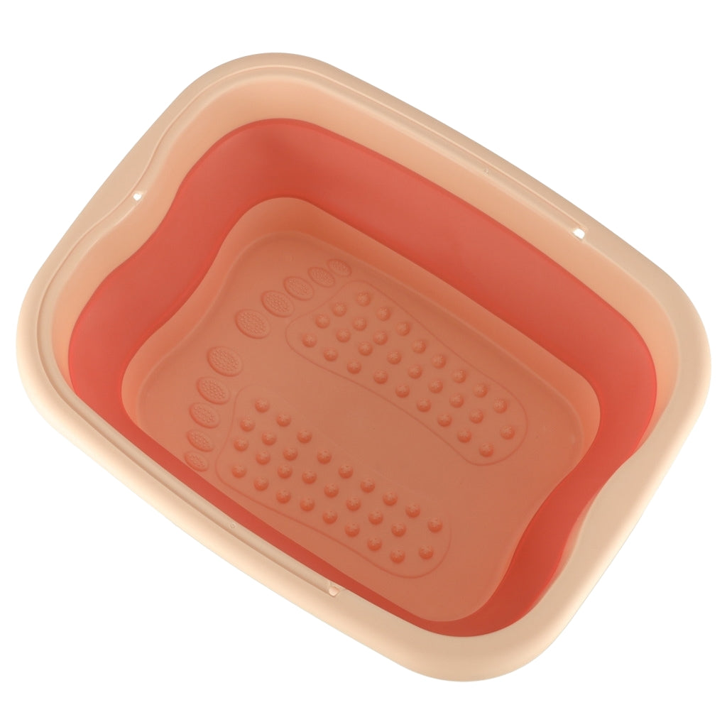 Foot Washing Silicone Folding Bucket with Massage Tabs