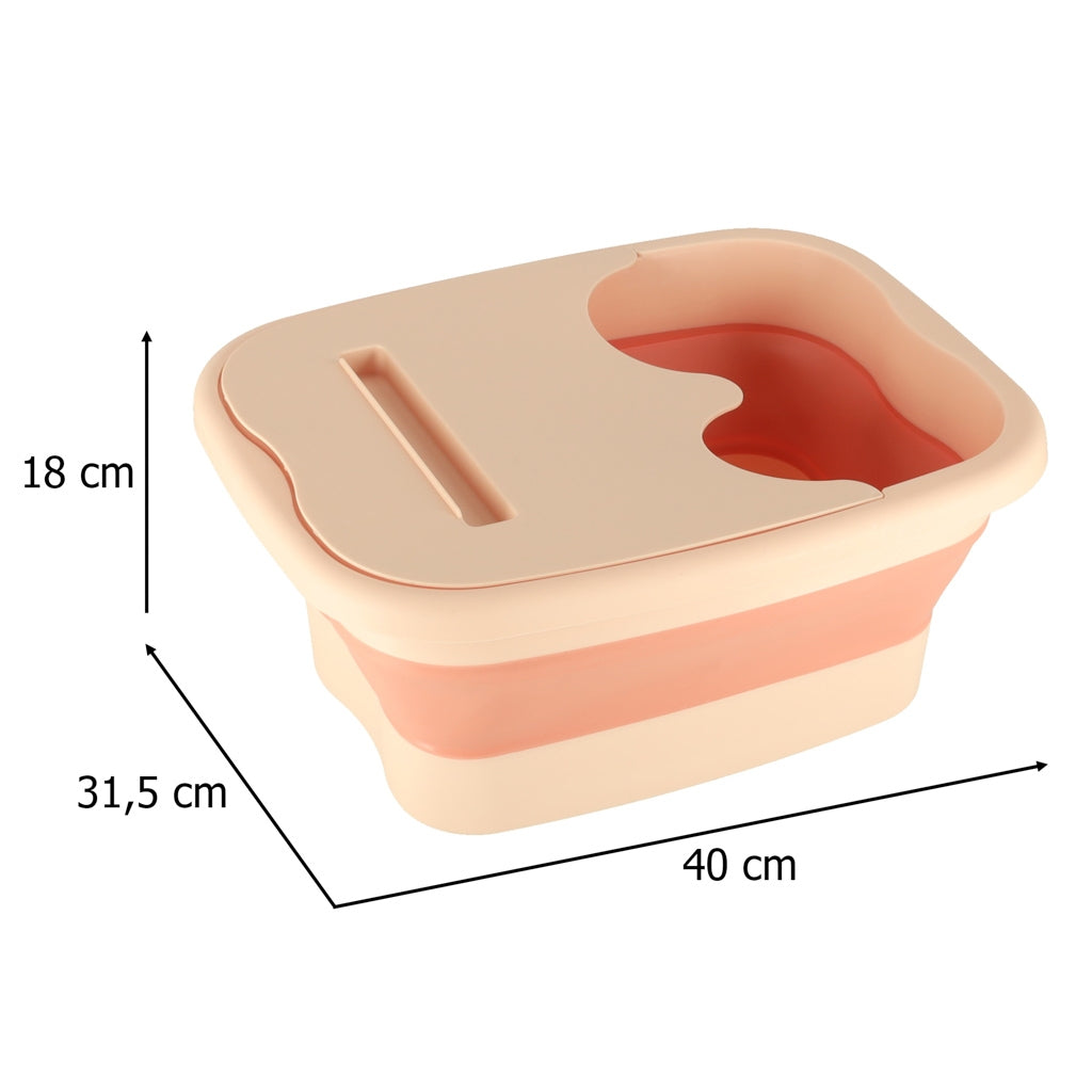 Foot Washing Silicone Folding Bucket with Massage Tabs