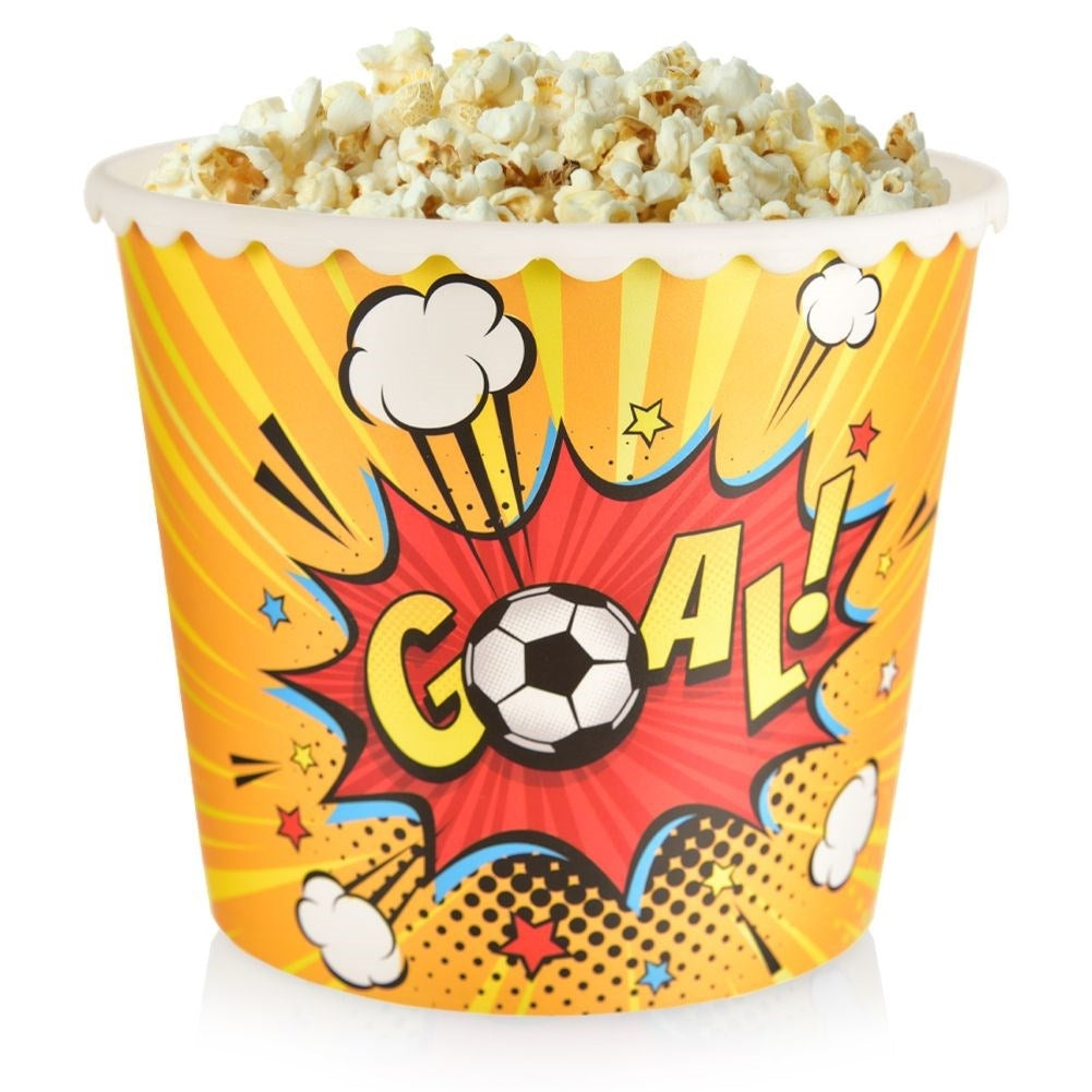 Football Popcorn Bowl: Reusable, 2L for movie nights