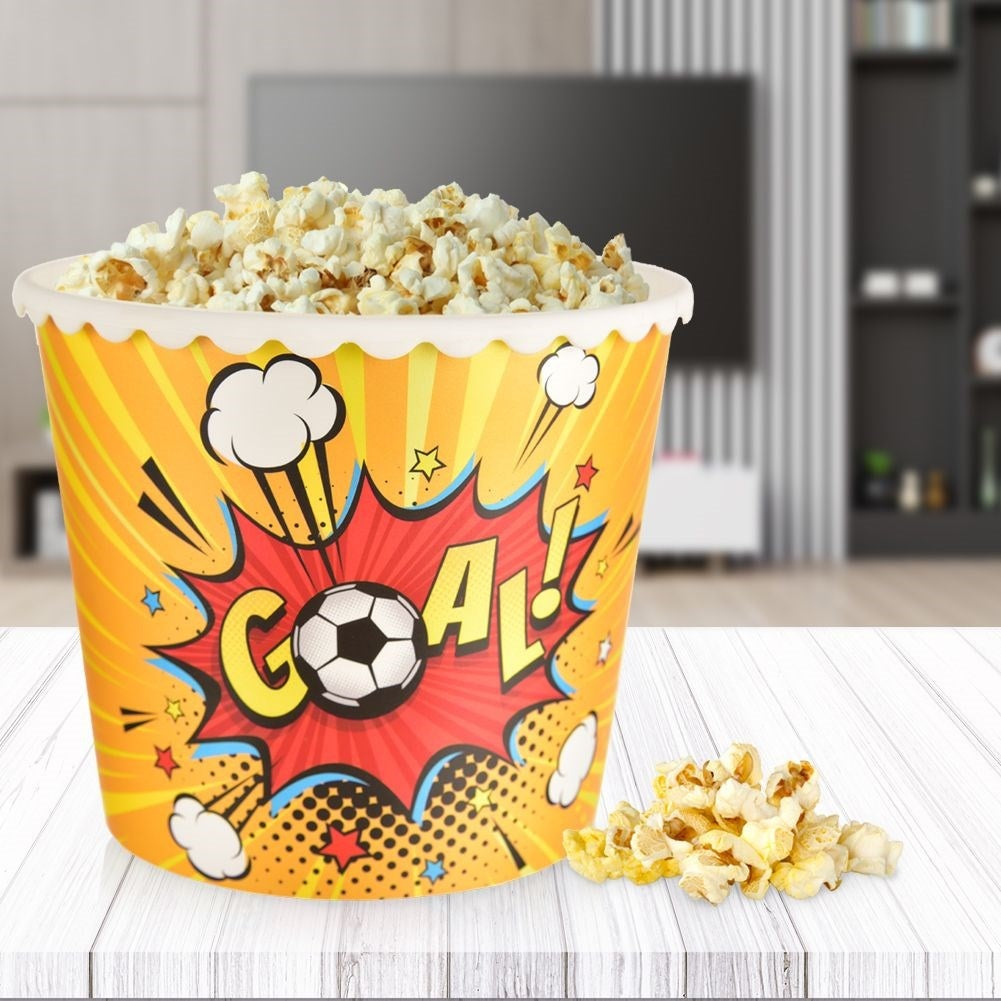 Football Popcorn Bowl: Reusable, 2L for movie nights
