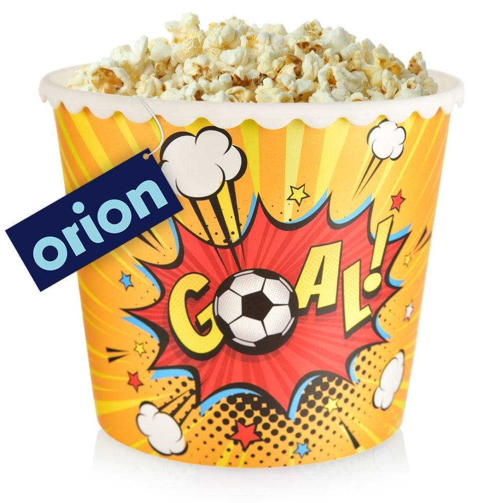 Football Popcorn Bowl: Reusable, 2L for movie nights