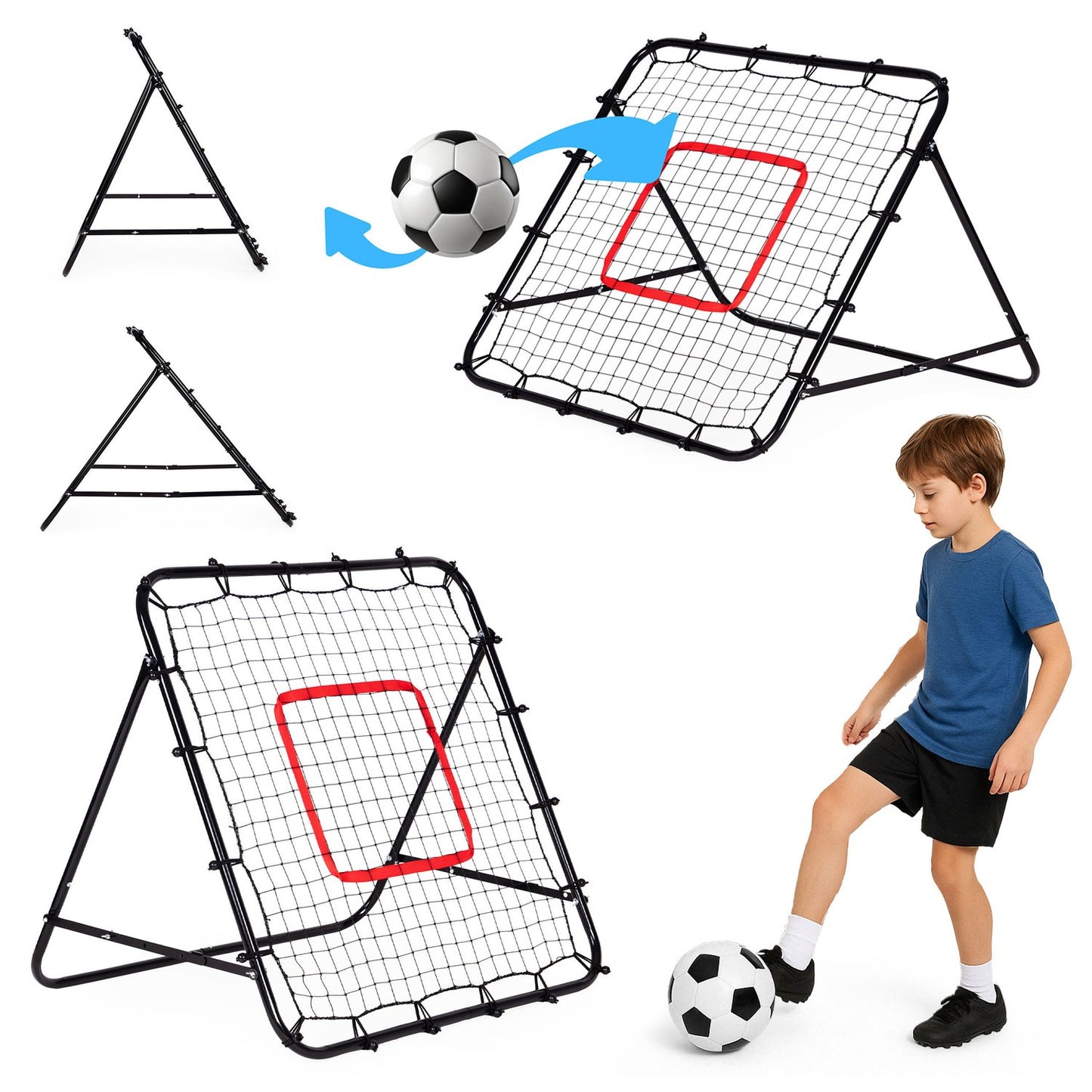 Football Rebounder Trainer – Ball Rebound Net 100x100 cm MultiGarden