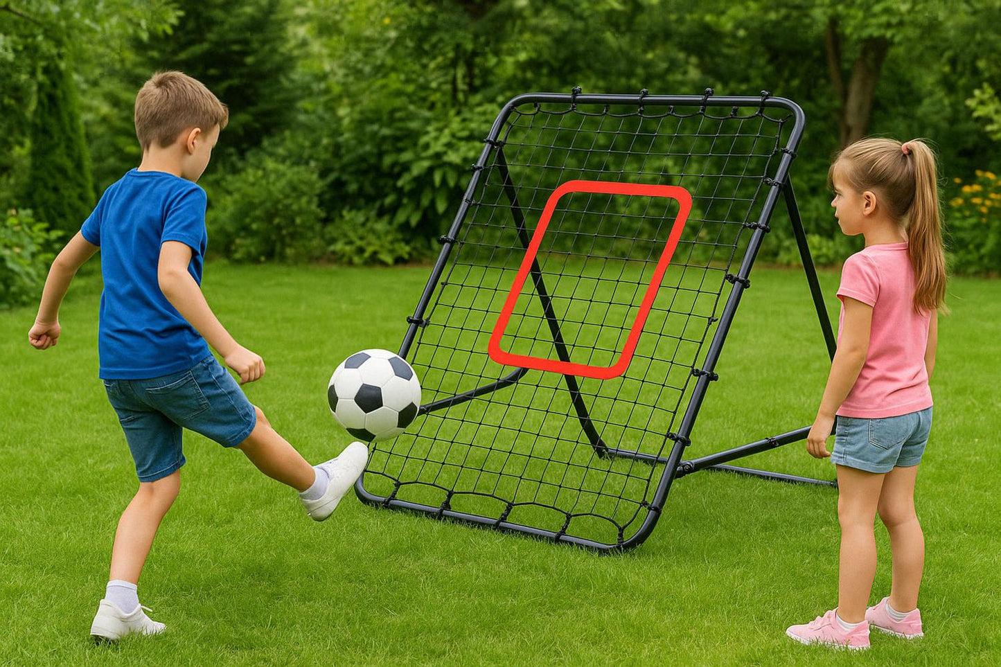 Football Rebounder Trainer – Ball Rebound Net 100x100 cm MultiGarden