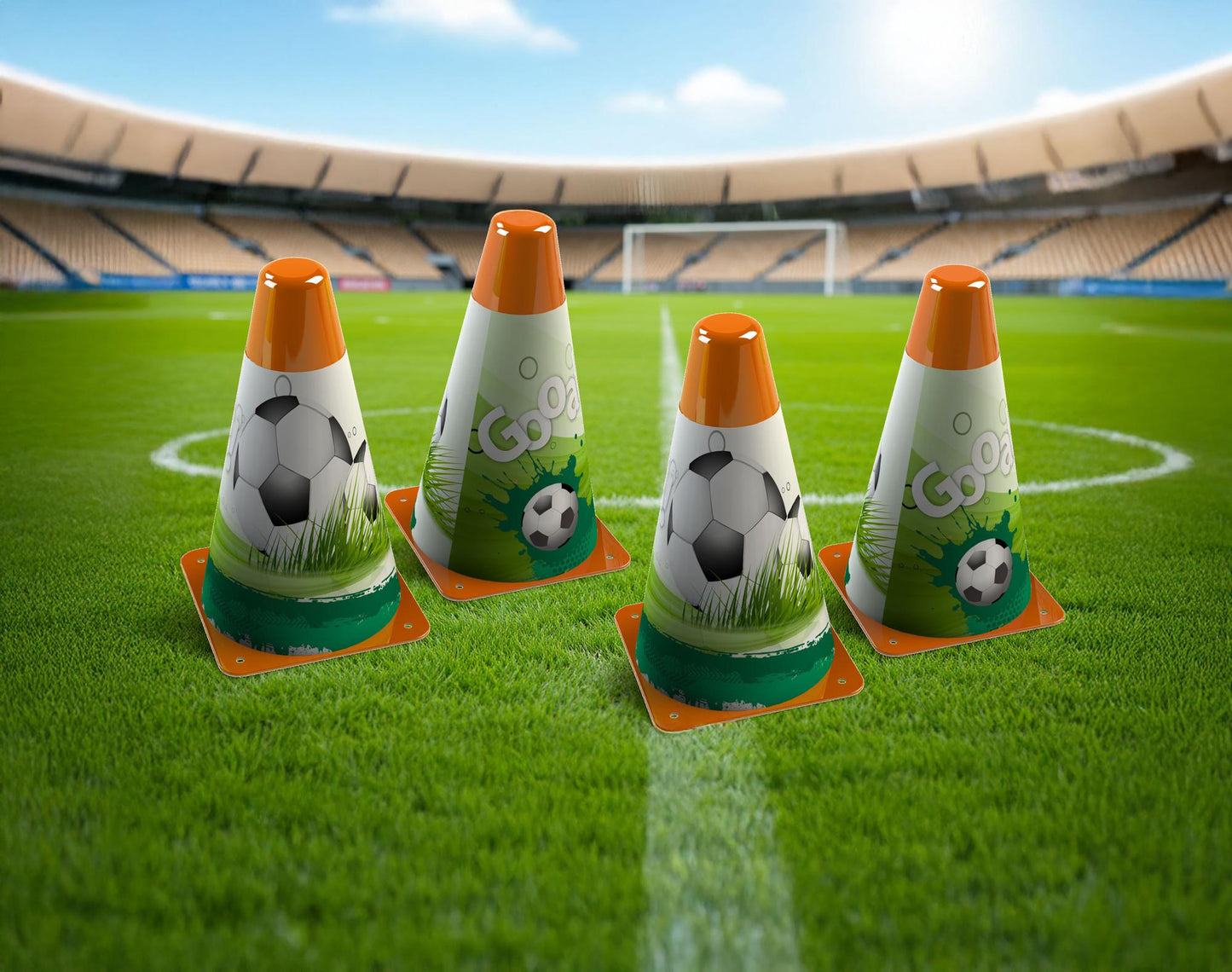 Football Set with Cones & Markers for Outdoor Play