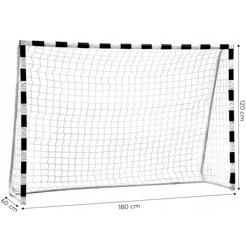 Football Training Goal with Net 180x120 cm Black and White MultiGarden