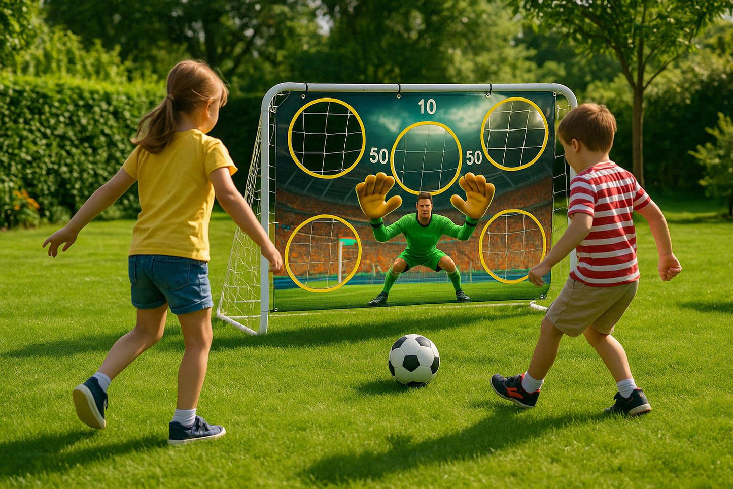 Football Training Goal with Target Sheet 180x122 cm MultiGarden
