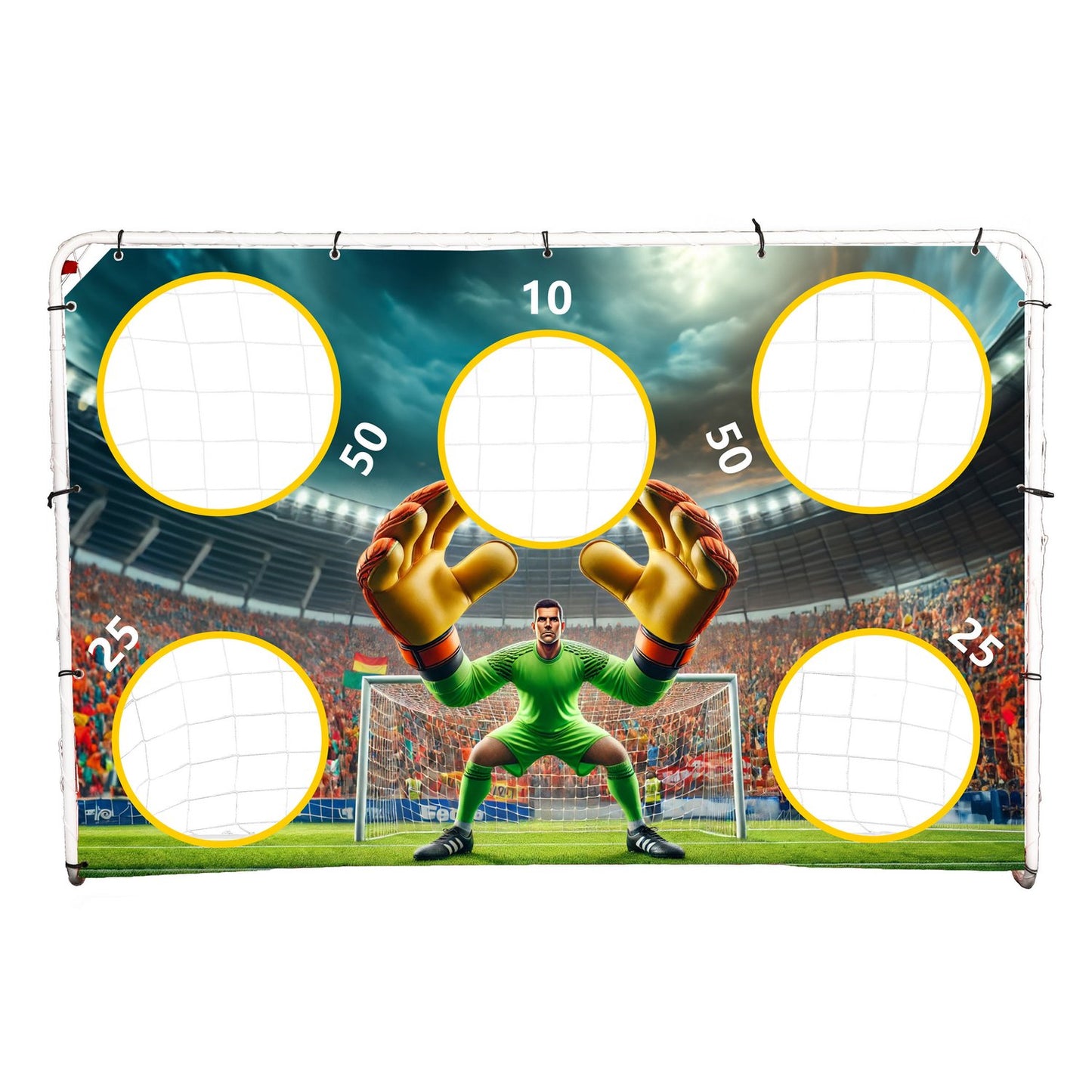 Football Training Goal with Target Sheet 180x122 cm MultiGarden