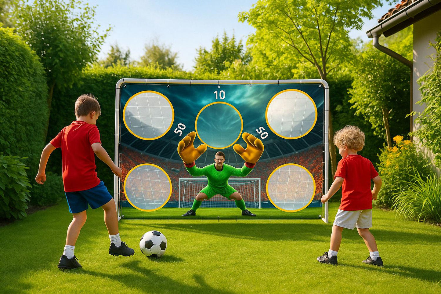 Football Training Goal with Target Sheet 180x122 cm MultiGarden