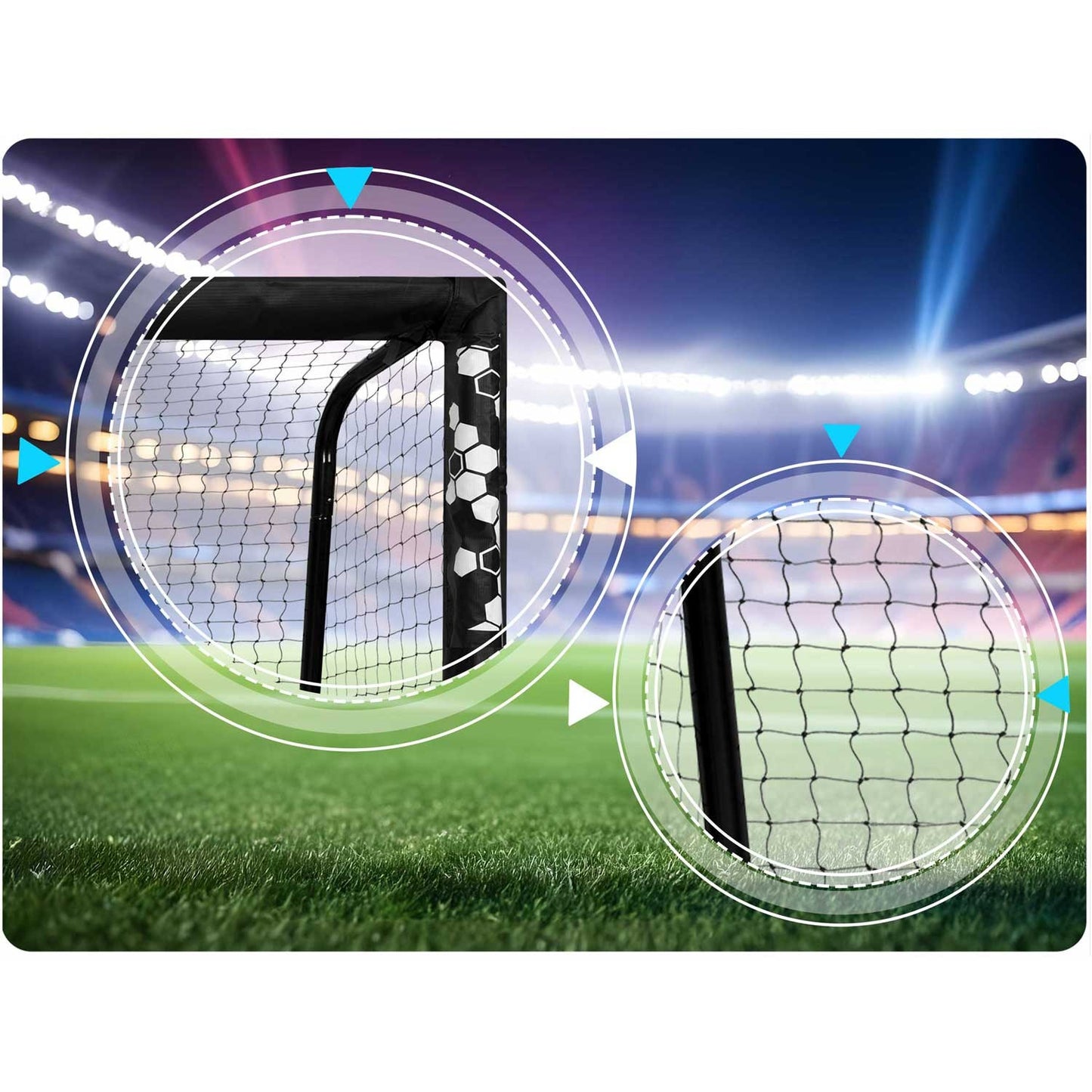 Football goal 300 x 200 x 120 cm NS-472 hexagon