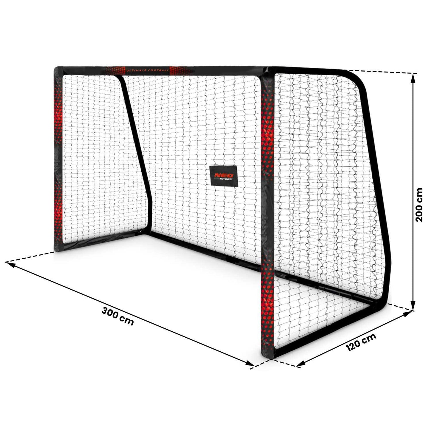 Football goal 300 x 200 x 120 cm NS-473 black and red