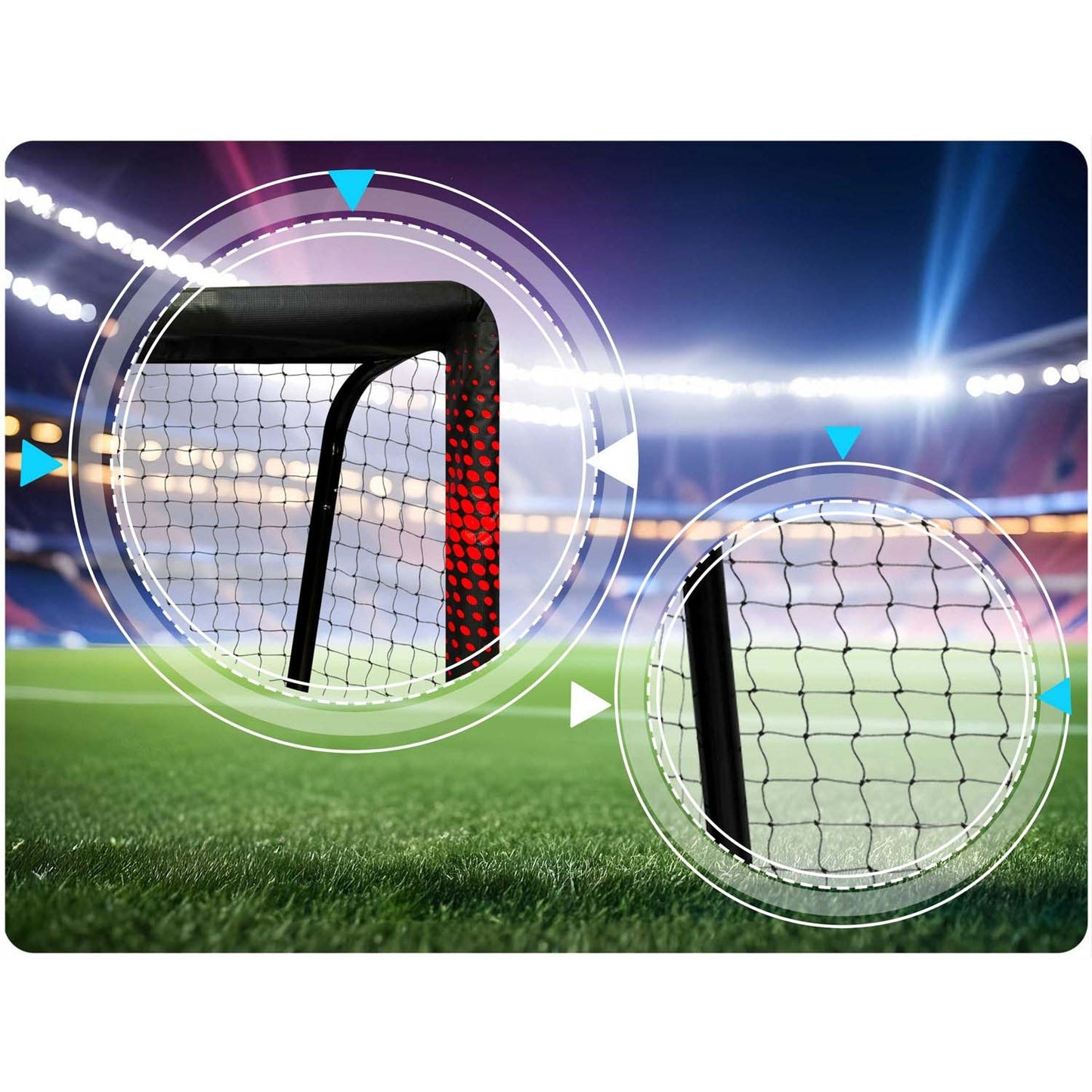 Football goal 300 x 200 x 120 cm NS-473 black and red