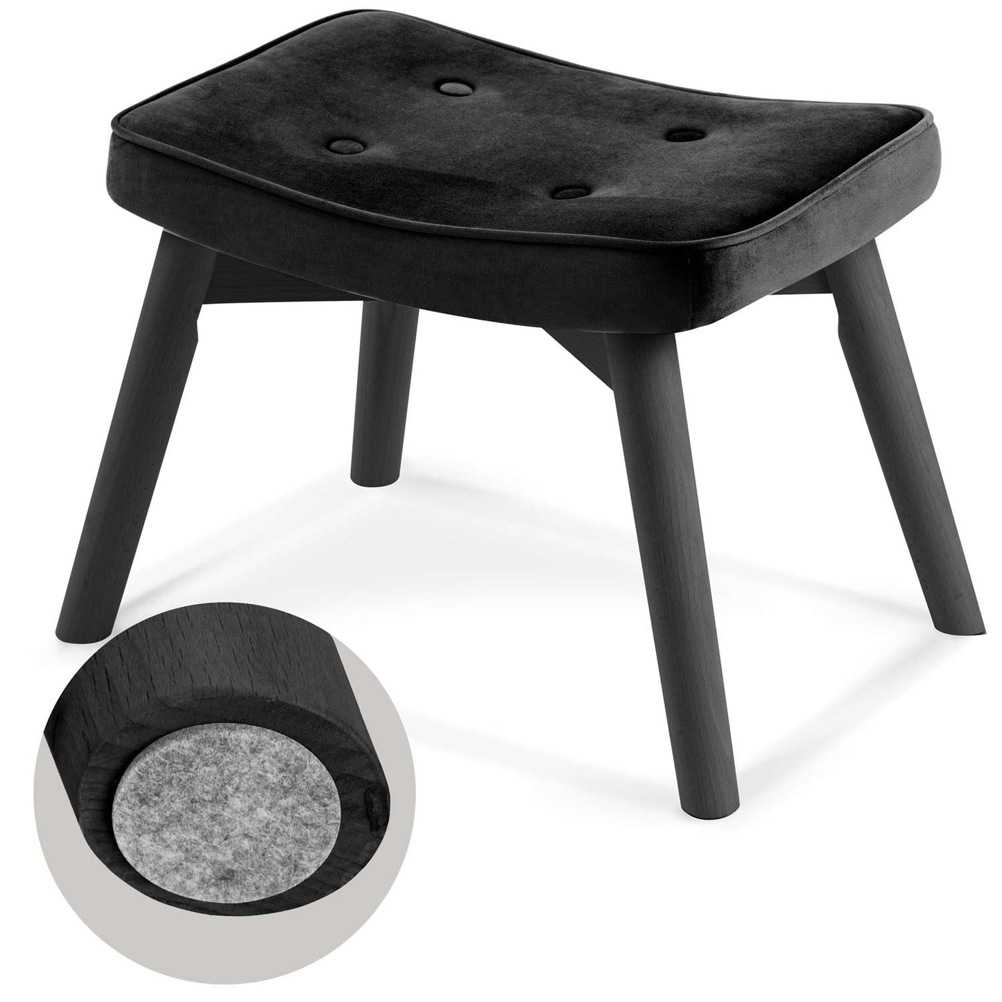 Footrest for Norse Sofotel armchair black