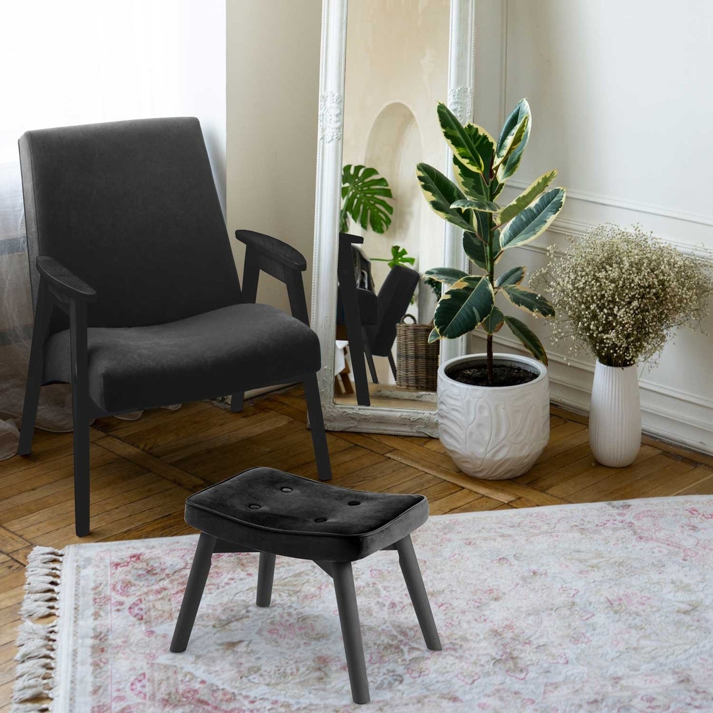 Footrest for Norse Sofotel armchair black