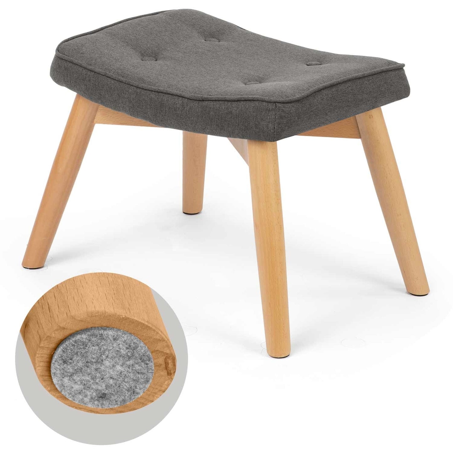 Footrest for Norse Sofotel armchair, dark grey
