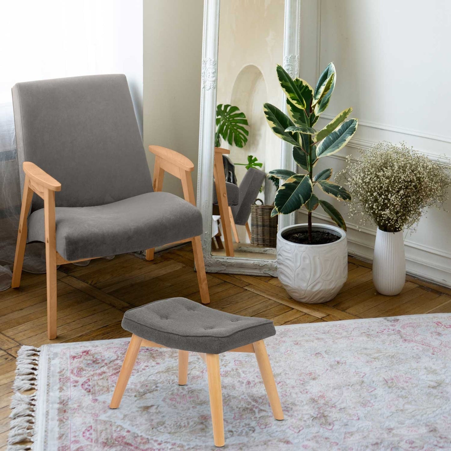 Footrest for Norse Sofotel armchair, dark grey