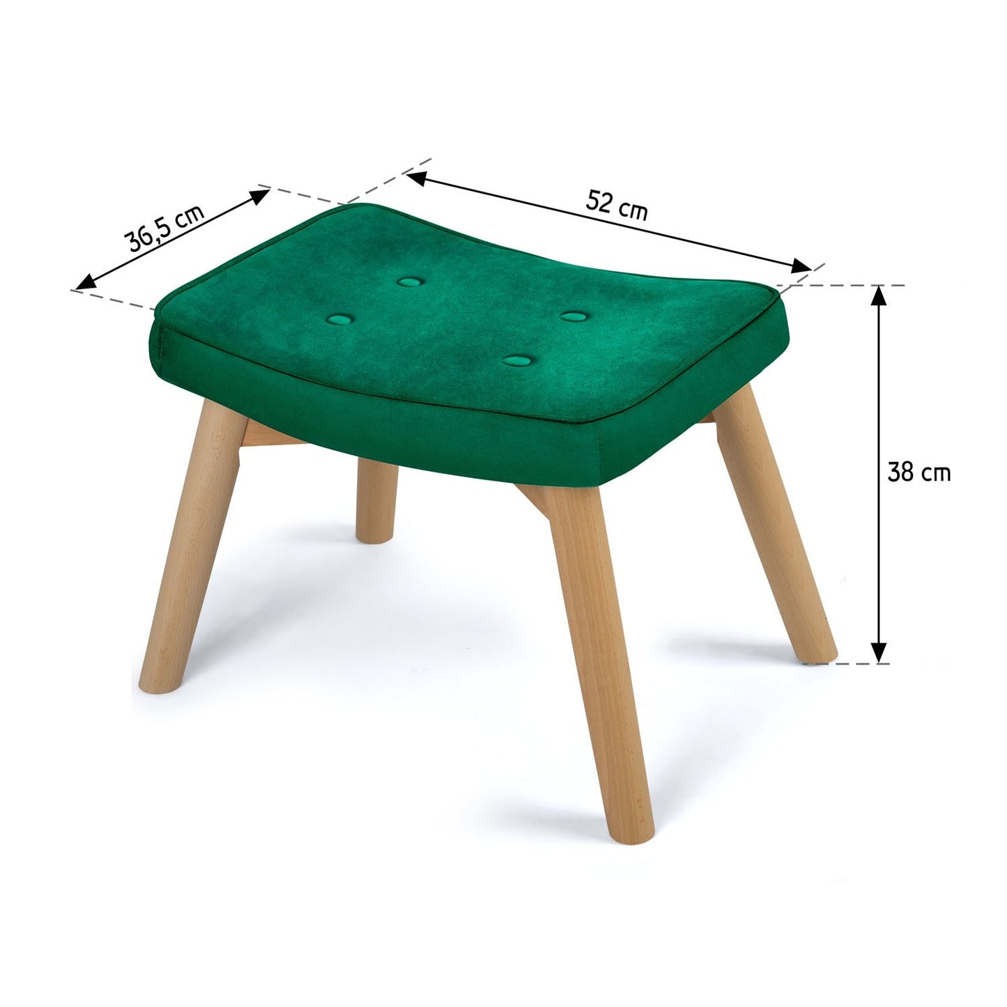 Footstool for armchair Norse Sofotel dark green
