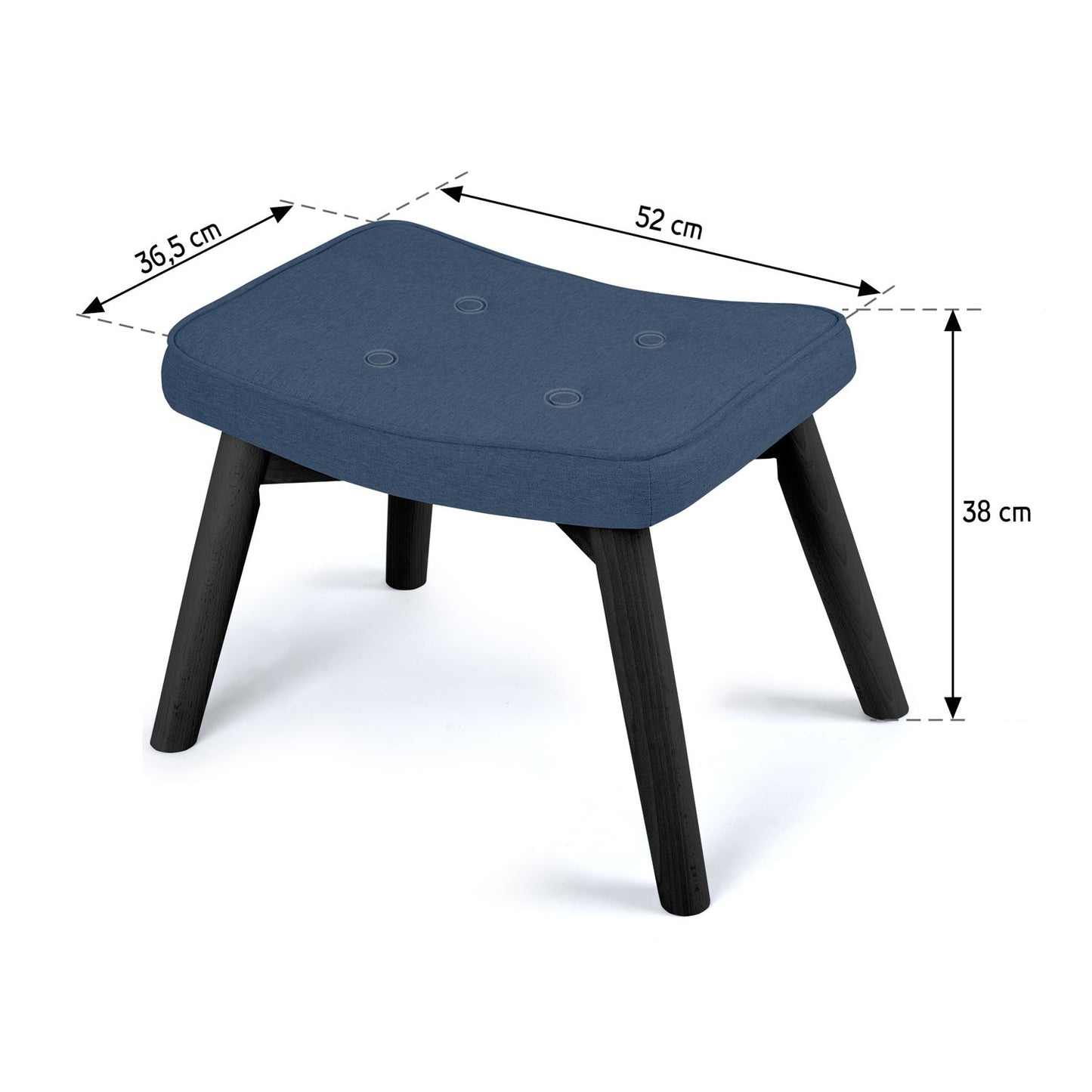 Footstool for armchair Norse Sofotel, navy blue