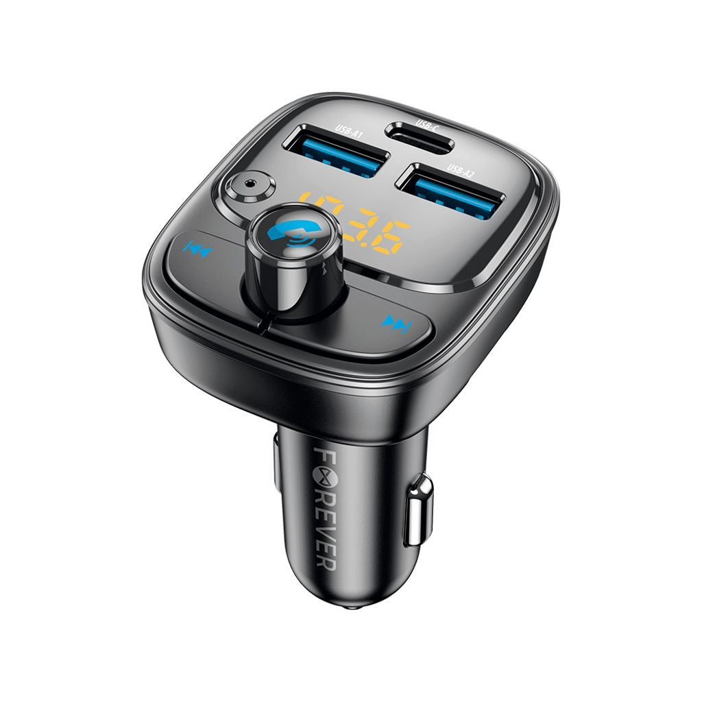 Forever FM Transmitter Bluetooth 2 x USB-A / 1 x USB-C PD 30W - Black