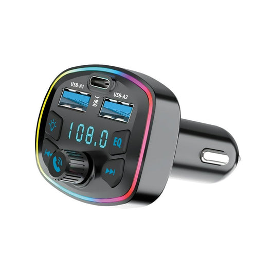 Forever FM Transmitter Bluetooth / Car Charger 1x USB-C / 2x USB-A - Black