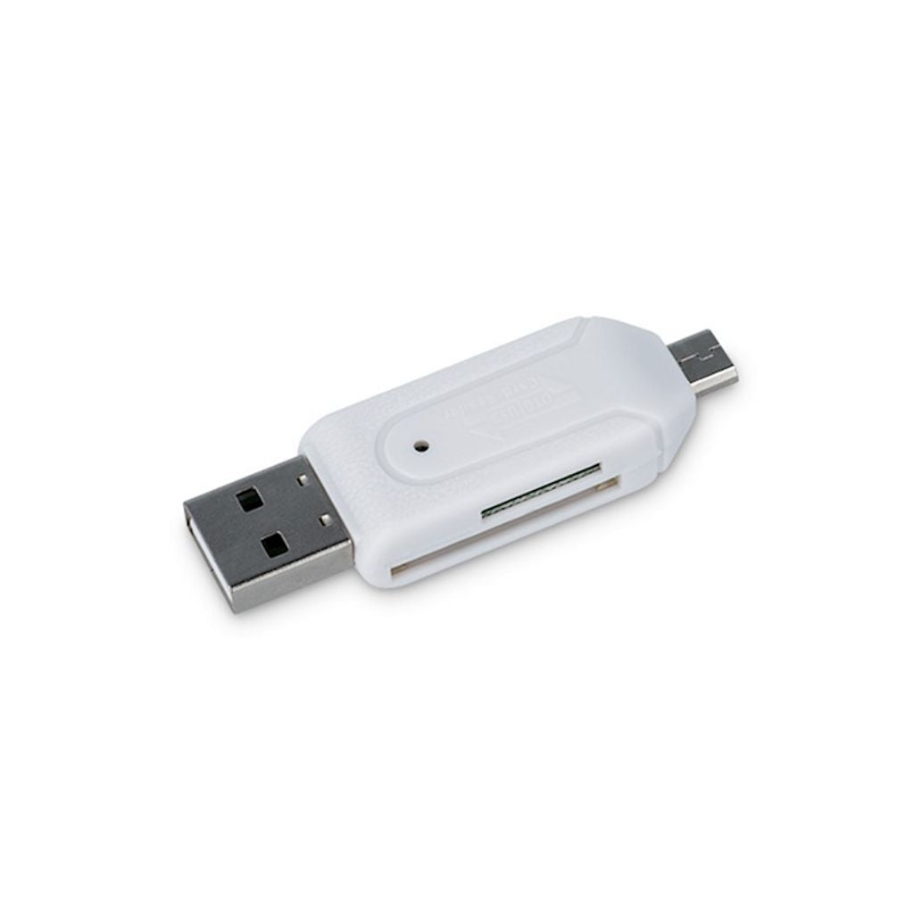 Forever microSD / SD Memory Card Reader USB + microUSB OTG - White