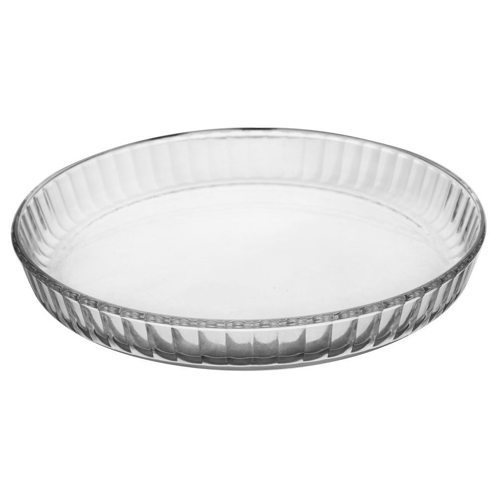 Form for pie and pizza in durable borosilicate glass