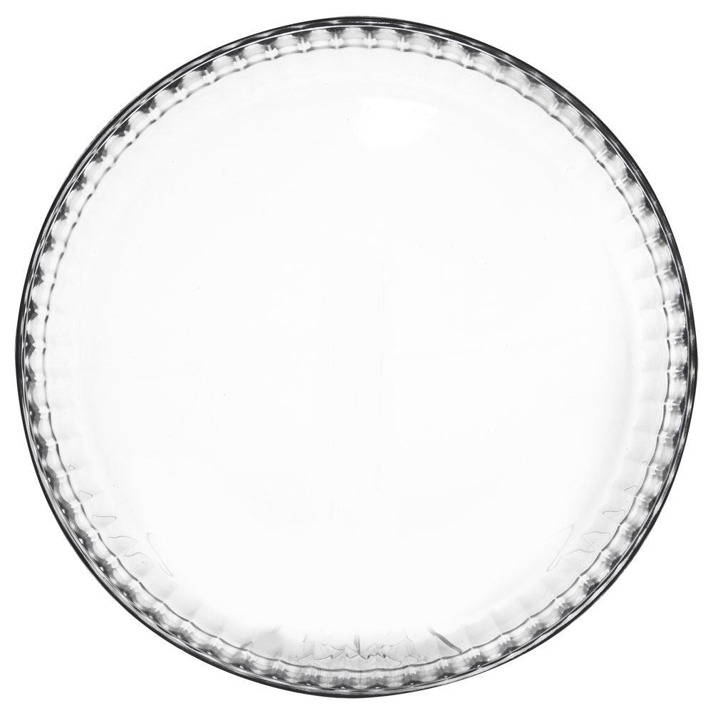 Form for pie and pizza in durable borosilicate glass