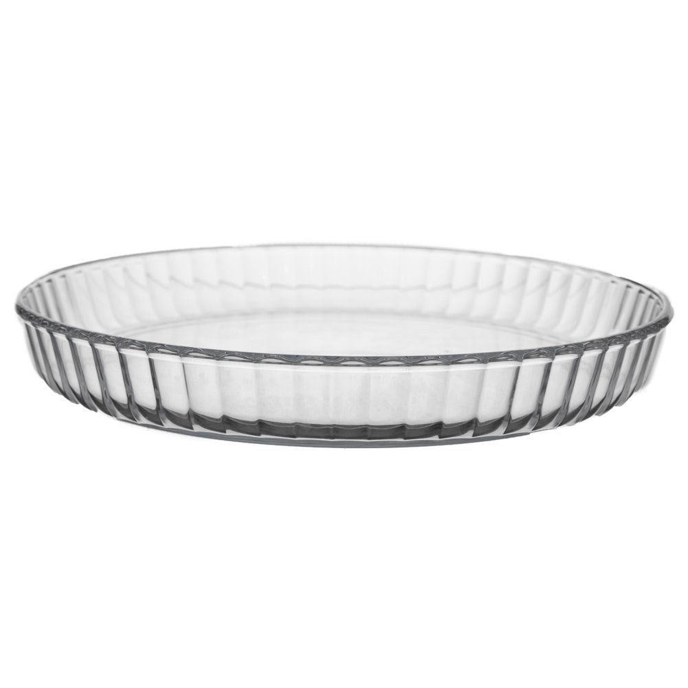 Form for pie and pizza in durable borosilicate glass