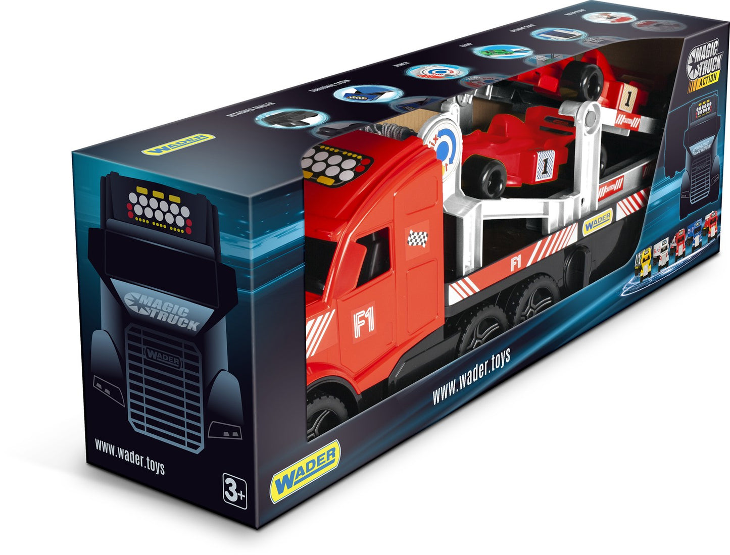 Formula 1 Car Transporter Truck with Winch, 79 cm