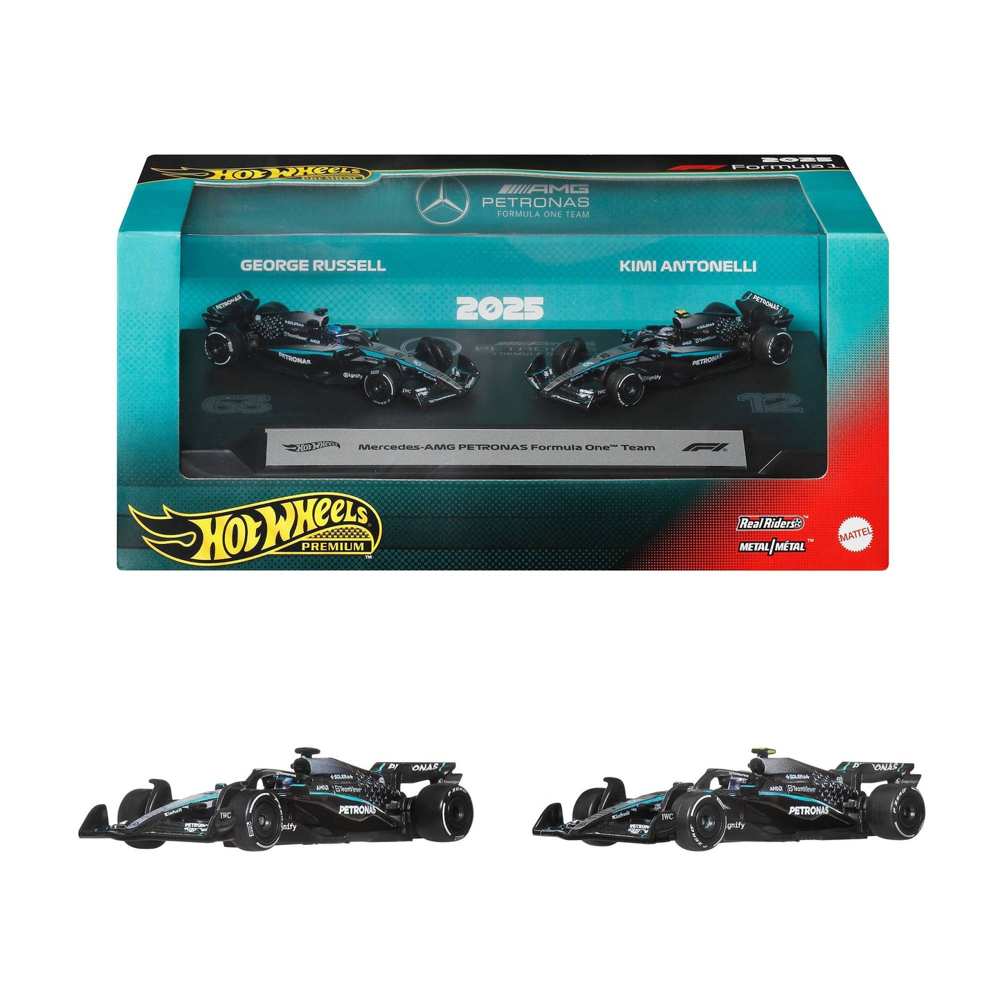 Formula 1 Die-Cast Cars, 2-Pack, 1:64 Scale