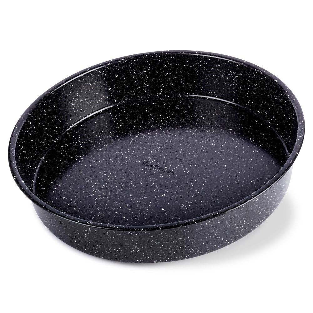 Form with non-stick granite coating for baking