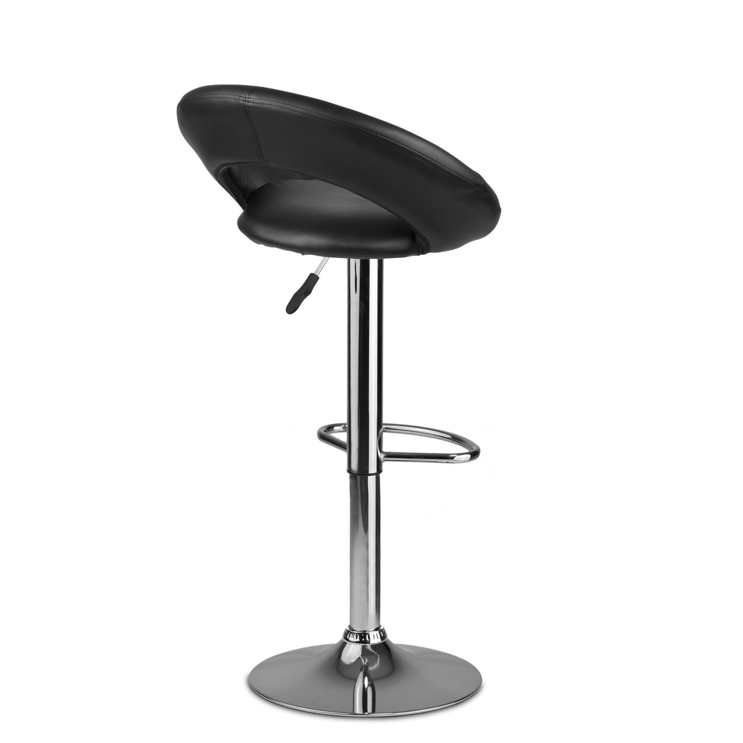 Forza bar stool with backrest, black