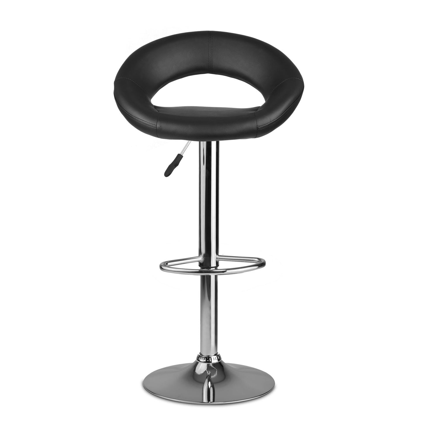 Forza bar stool with backrest, black