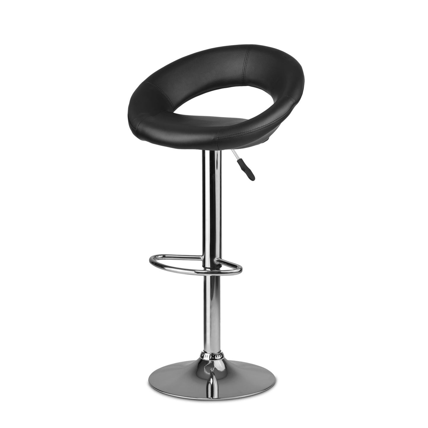 Forza bar stool with backrest, black
