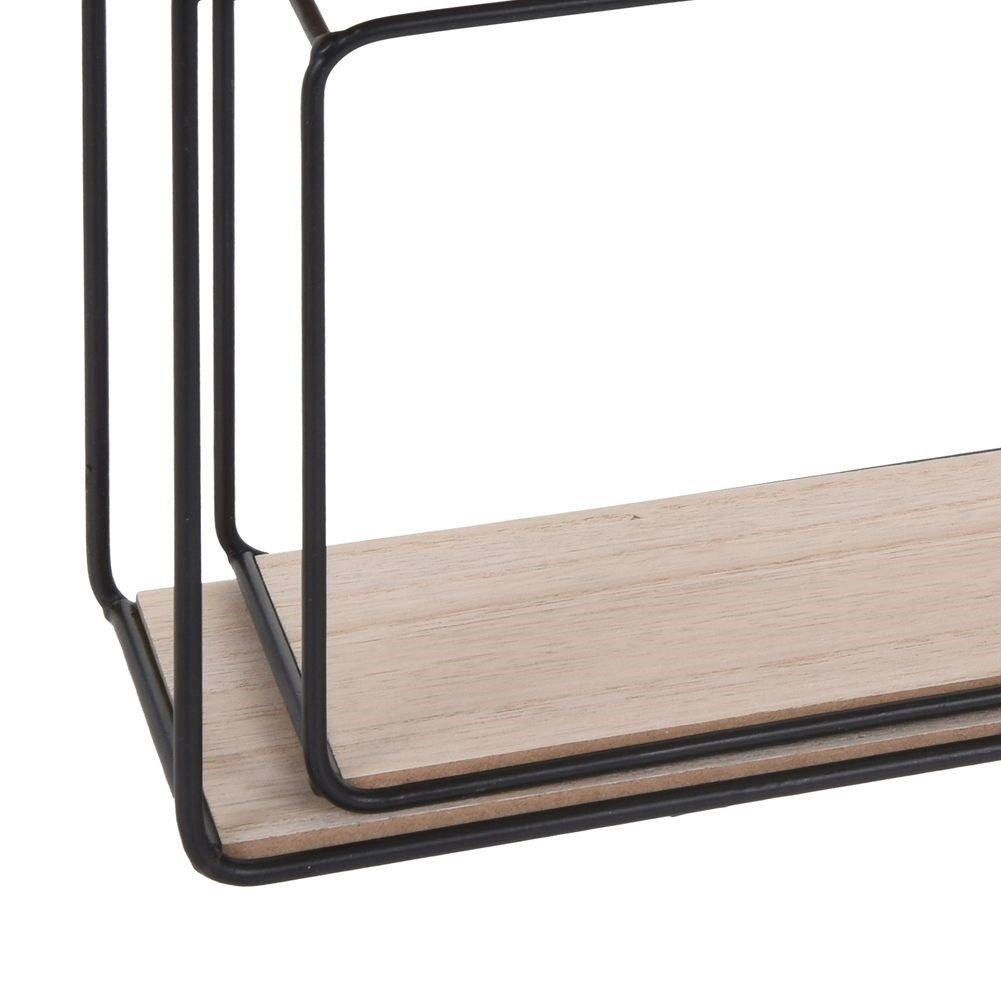 Four black metal shelves in industrial LOFT style