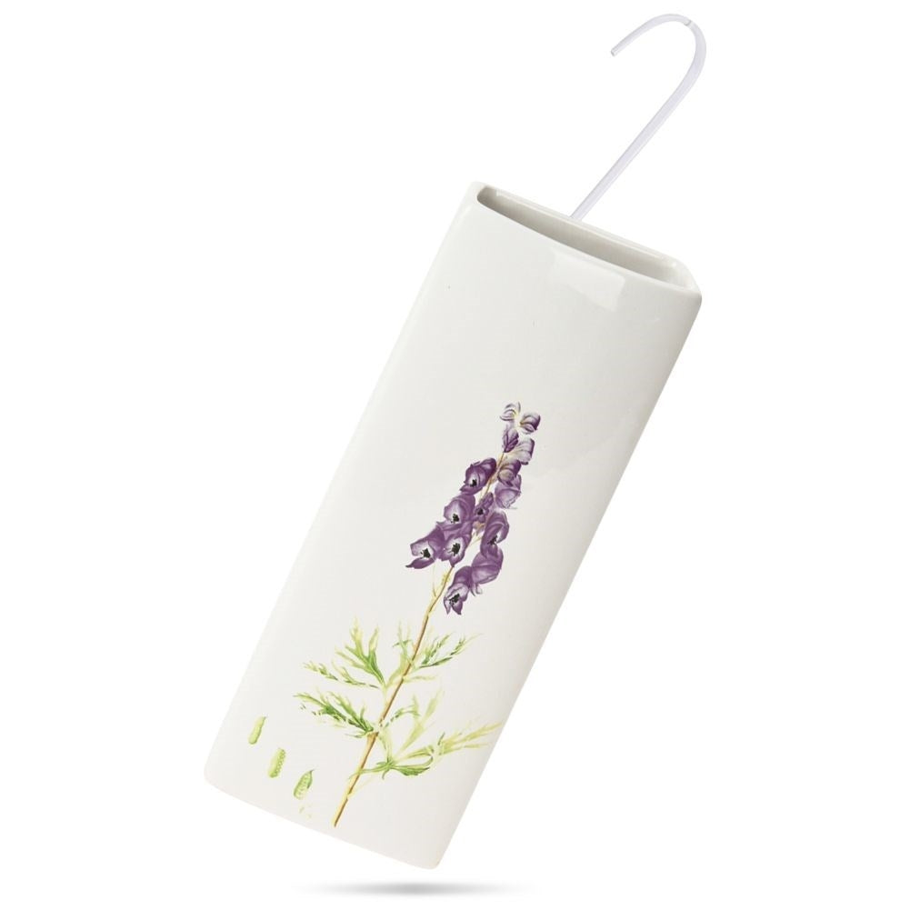 Four ceramic humidifiers with floral decorations for elements
